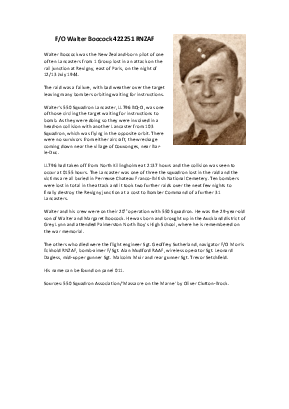 A preview of a PDF biography for Boocock, Walter